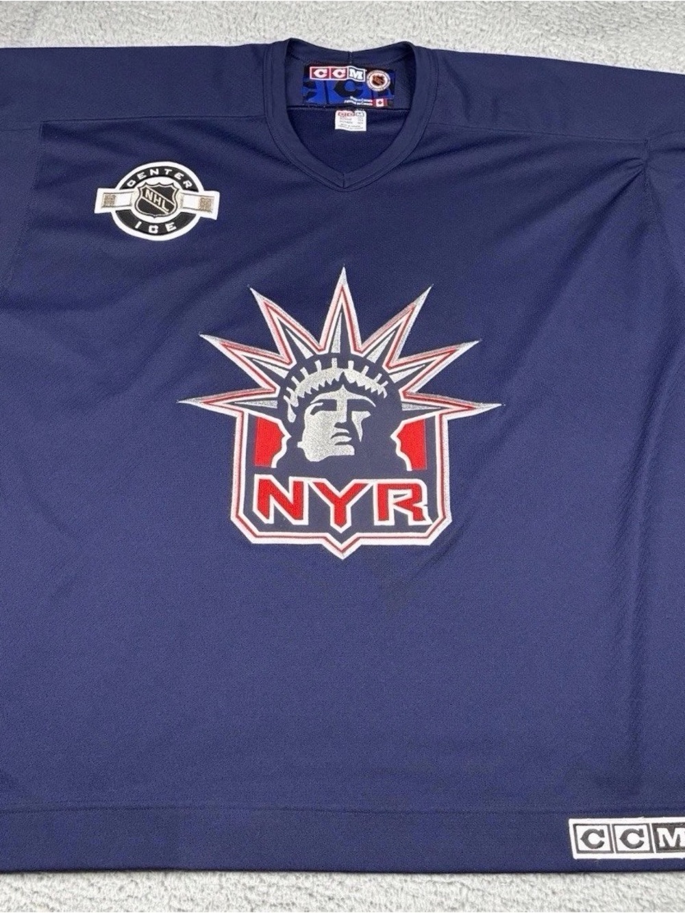 Vintage New York Rangers Jersey Mens XXL Blue CCM Statue Of Liberty NHL - Picture 5 of 5